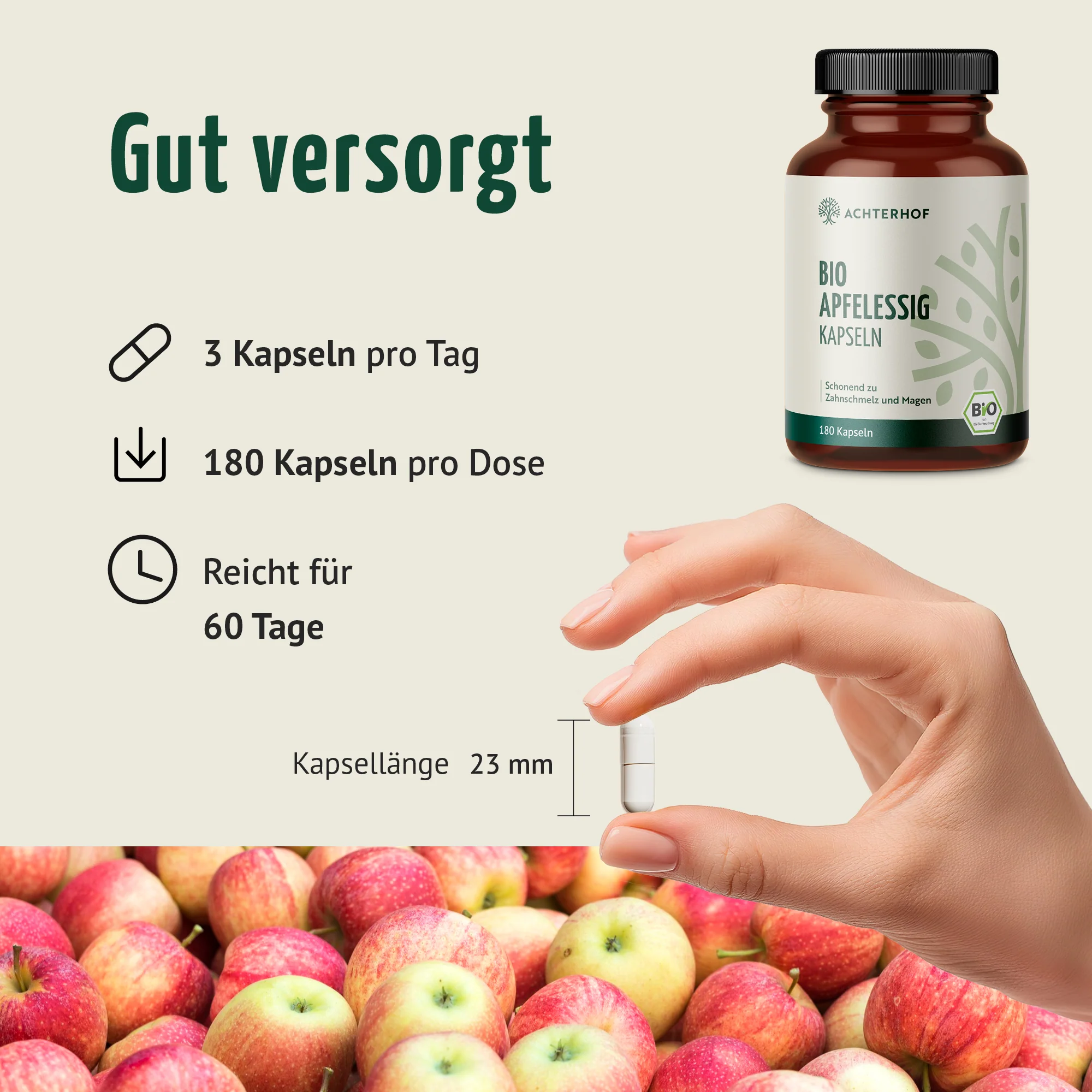 Bio Apfelessig Kapseln (180 Kapseln) - Image 4