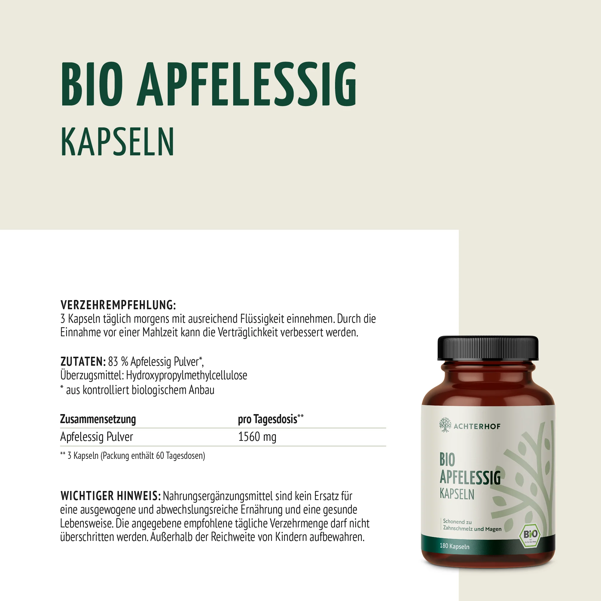 Bio Apfelessig Kapseln (180 Kapseln) - Image 6