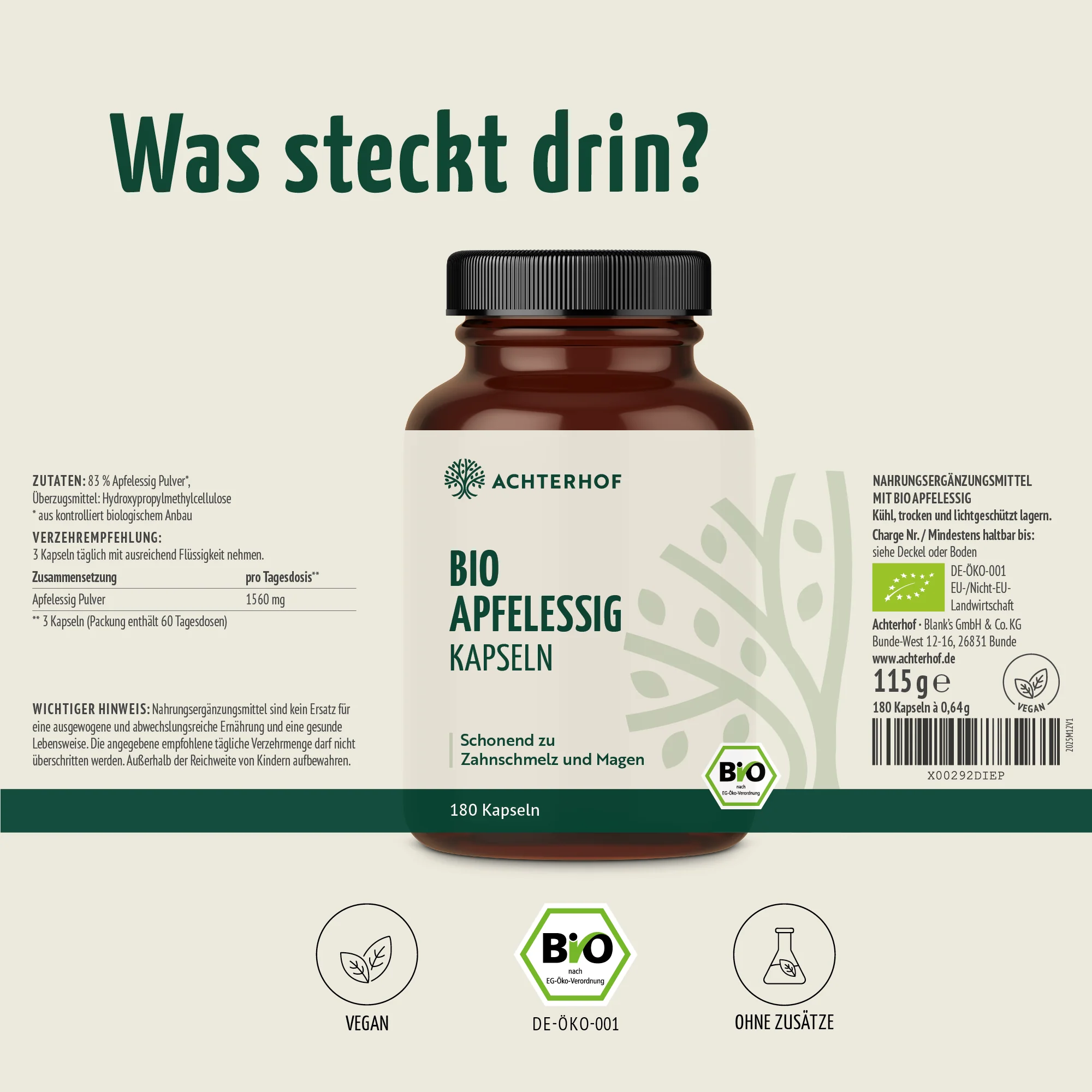 Bio Apfelessig Kapseln (180 Kapseln) - Image 7