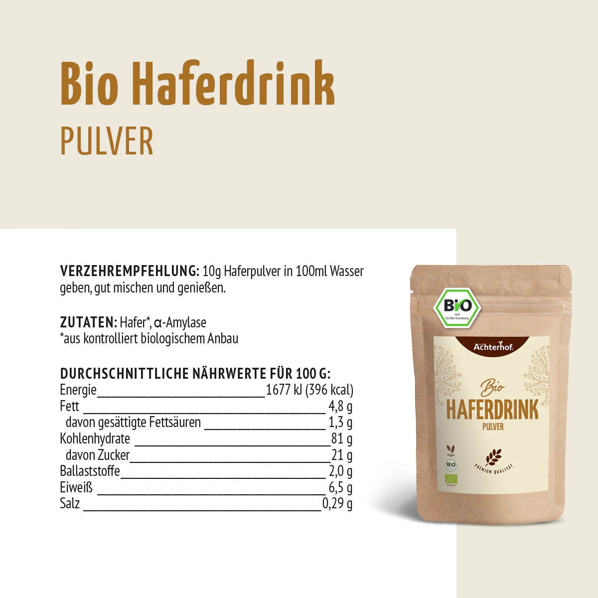 Bio Haferdrink Pulver (1000g) - Image 8