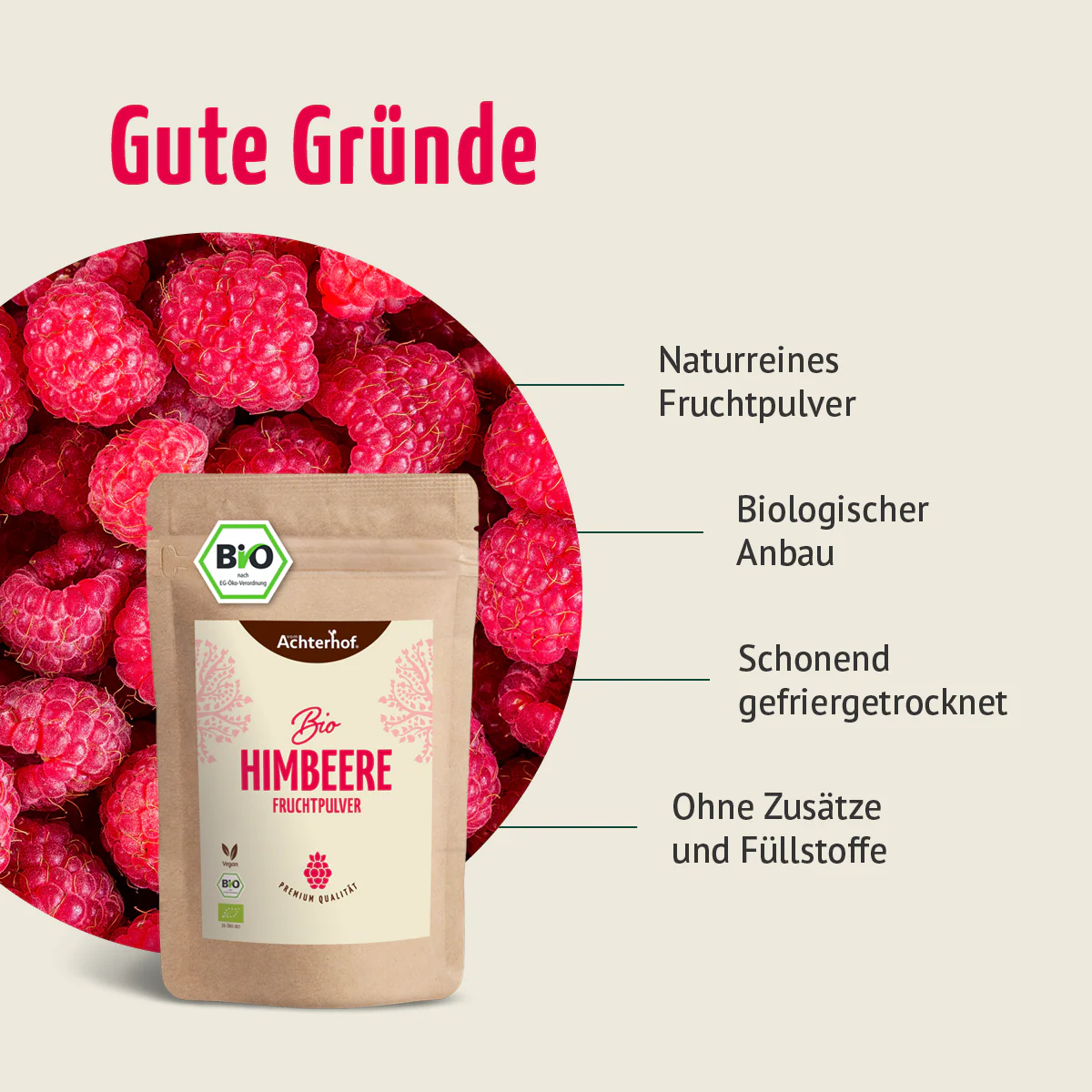 Bio Himbeere Fruchtpulver (100g) - Image 5