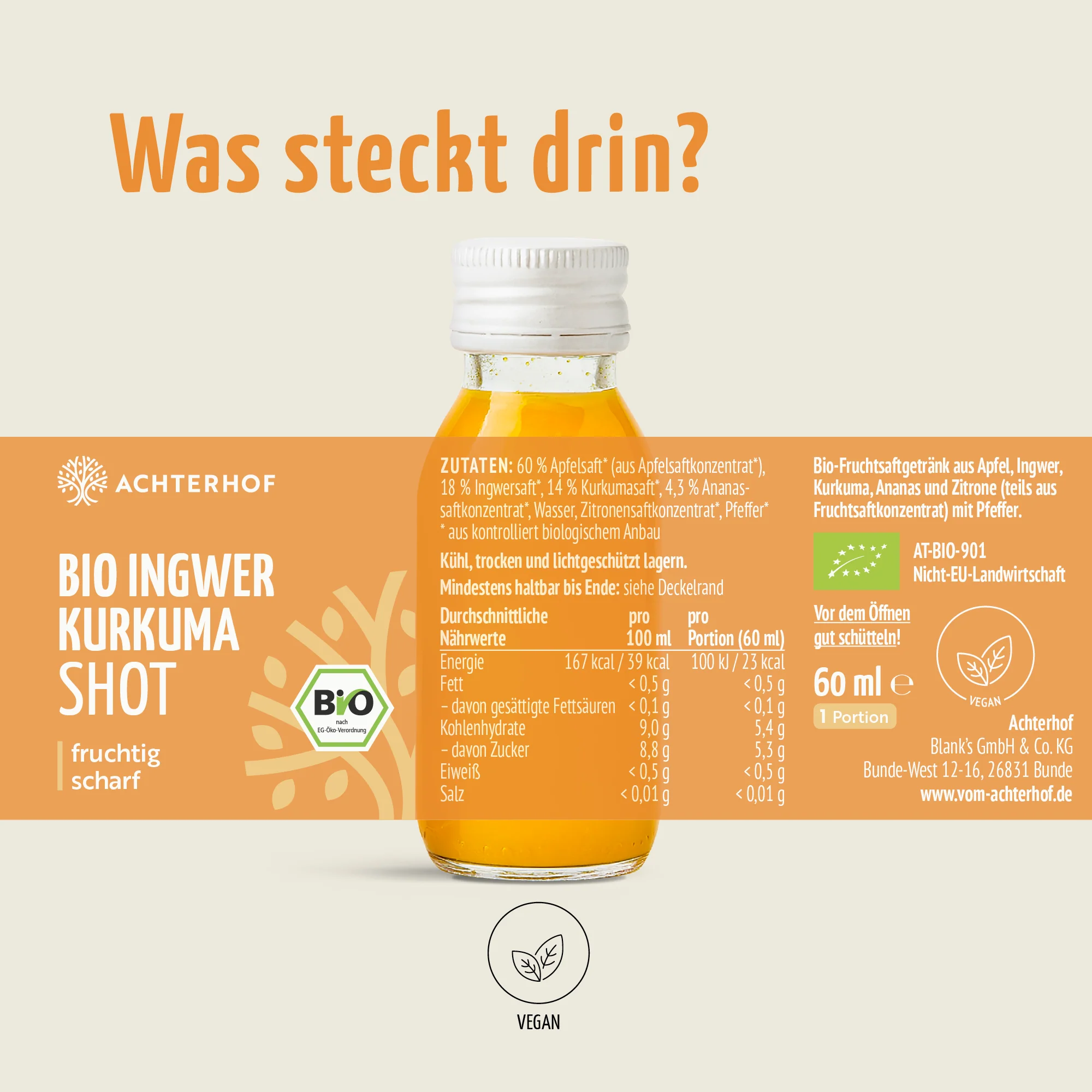 Bio Ingwer Kurkuma Shot (7 x 60ml) - Image 10