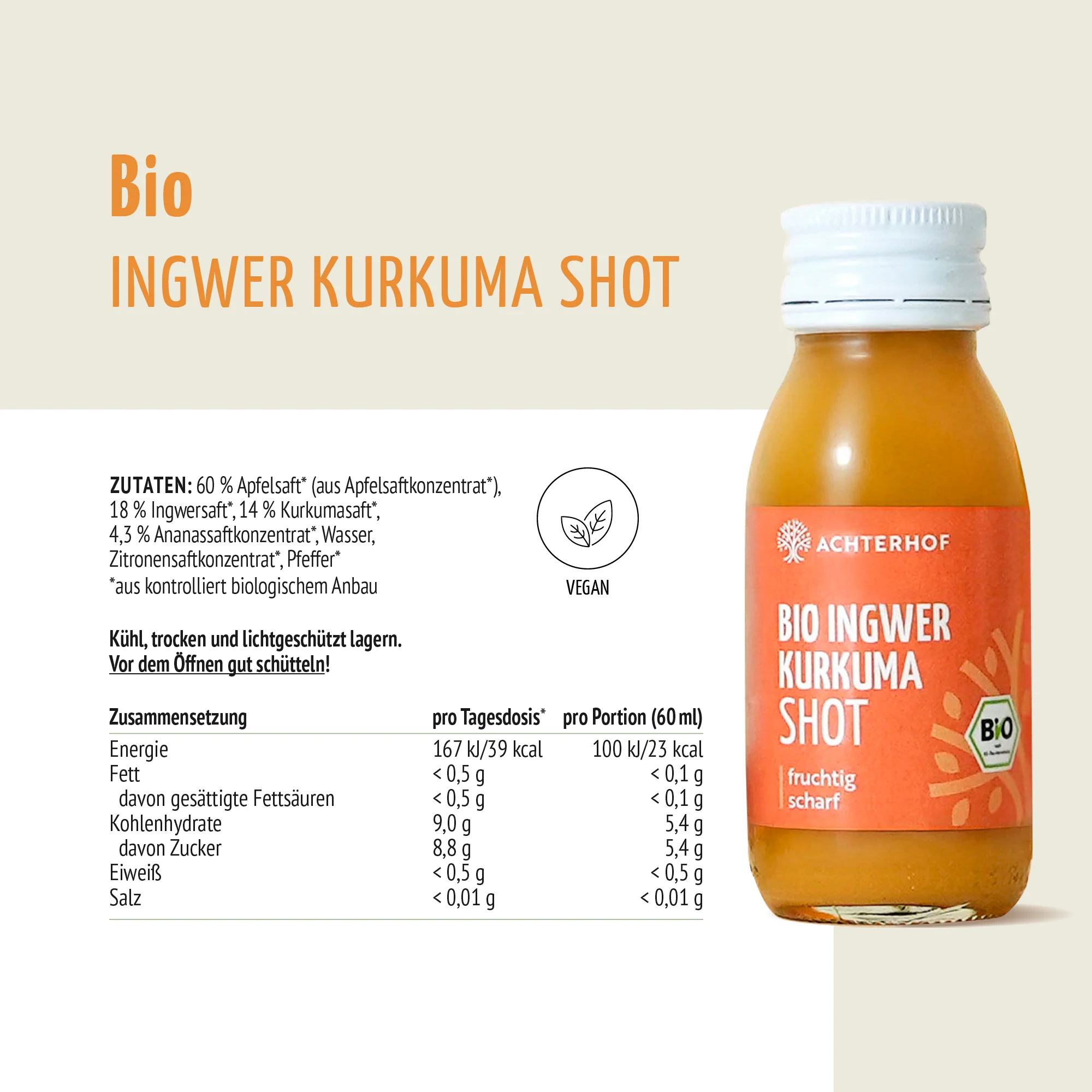 Bio Ingwer Kurkuma Shot (7 x 60ml) - Image 8