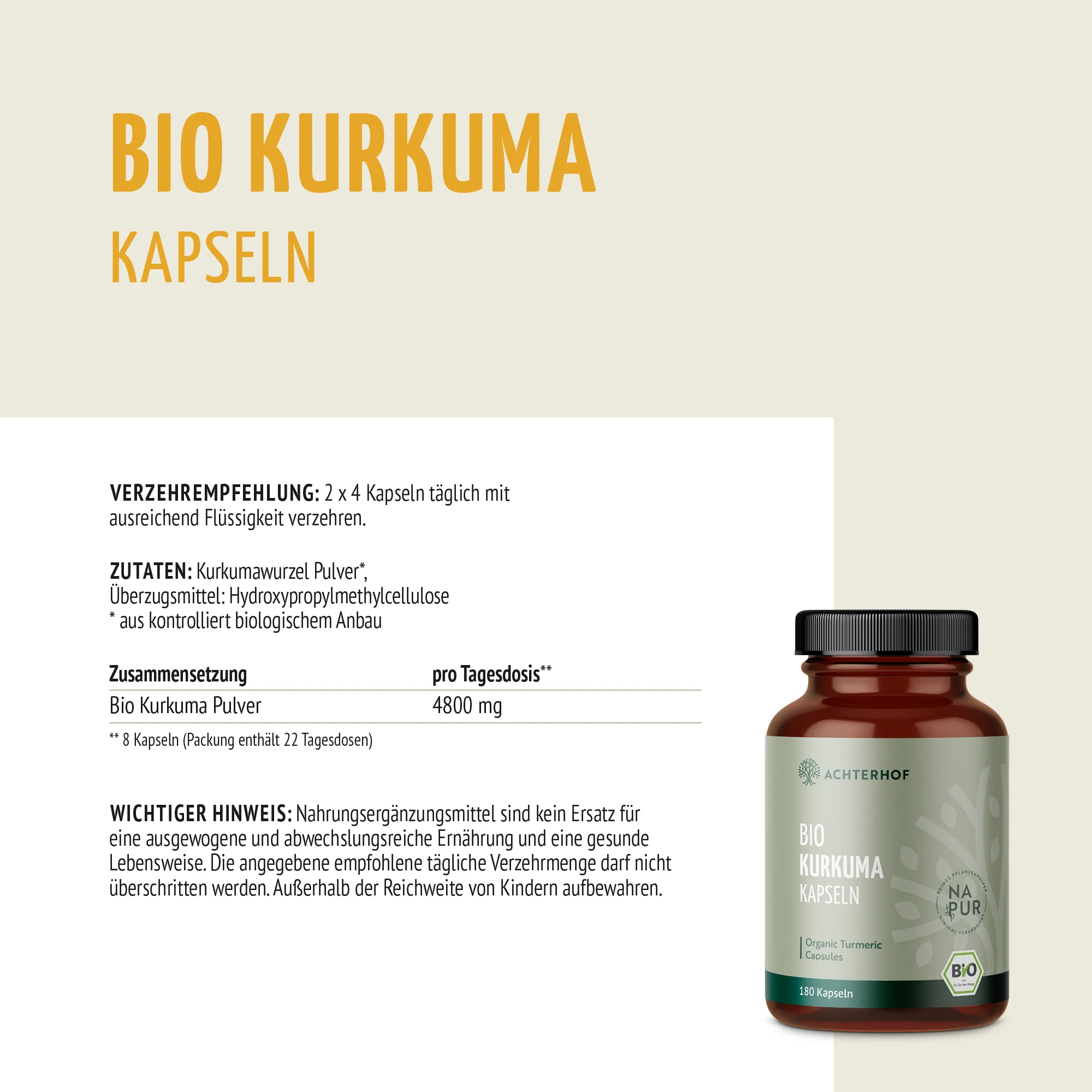 Bio Kurkuma Kapseln (180 Kapseln) - Image 9
