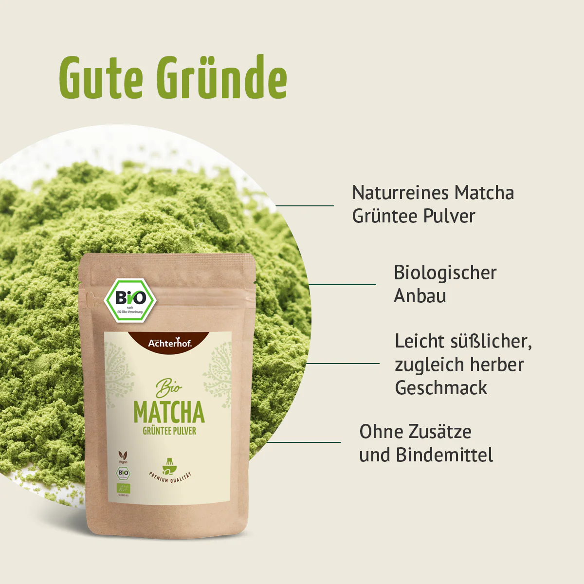 Bio Matcha Grüntee Pulver (100g) - Image 7