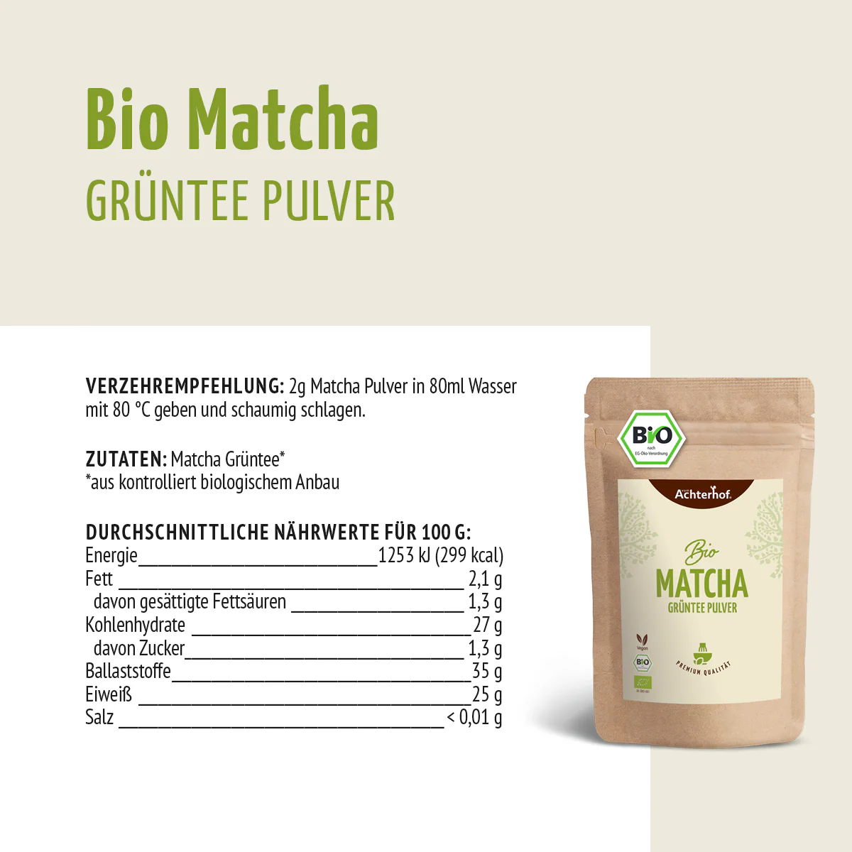 Bio Matcha Grüntee Pulver (100g) - Image 9