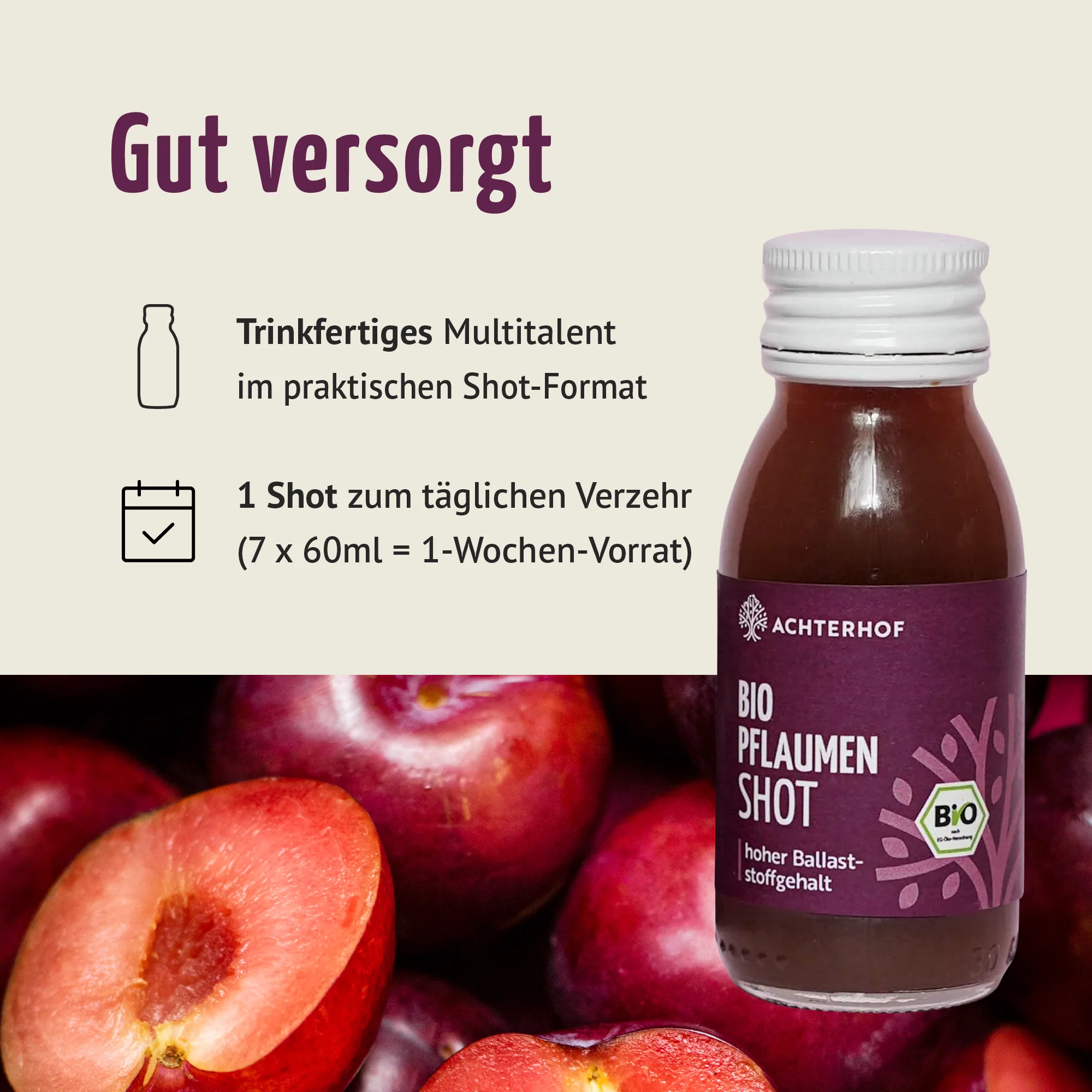 Bio Pflaumen Shot (7 x 60ml) - Image 5