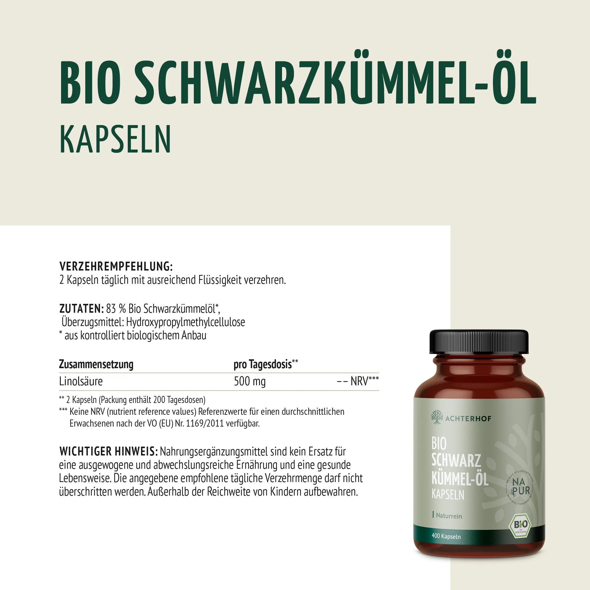 Bio Schwarzkümmel-Öl Kapseln (400 Kapseln) - Image 8