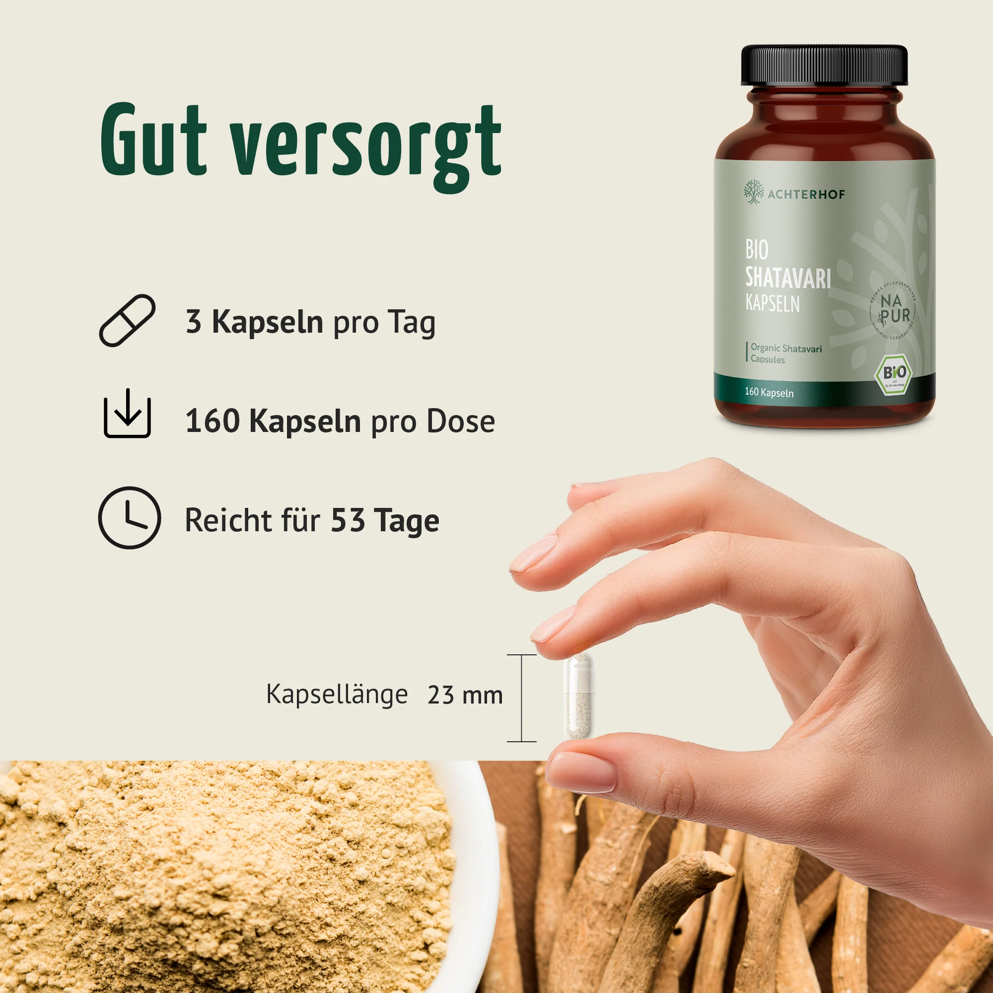 Bio Shatavari Kapseln (160 Kapseln) - Image 5