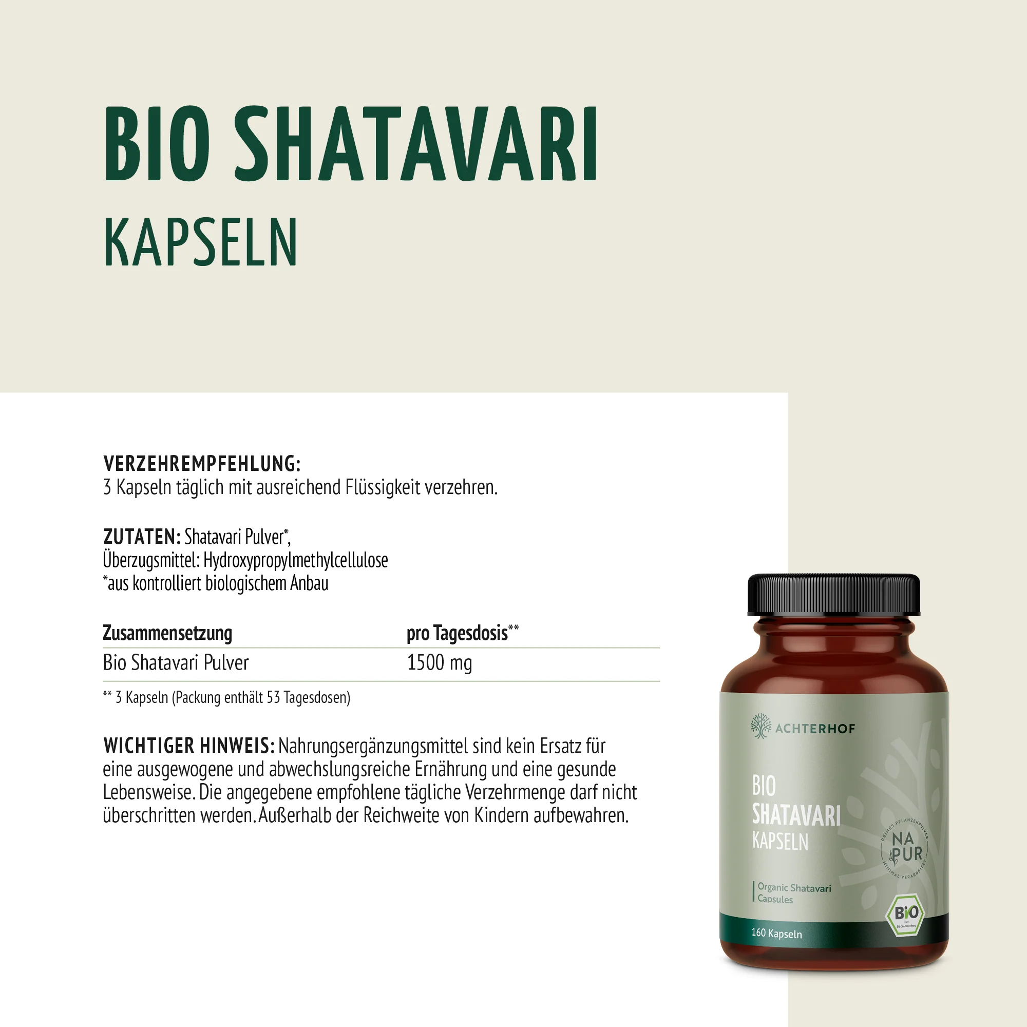 Bio Shatavari Kapseln (160 Kapseln) - Image 8