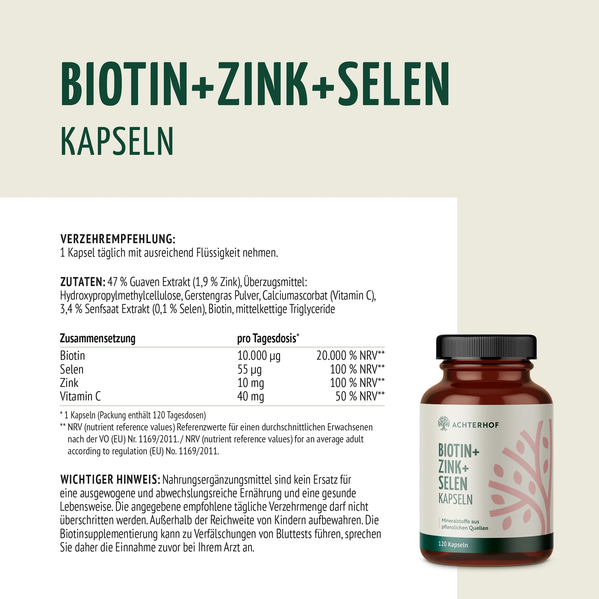 Biotin+Zink+Selen Kapseln (120 Kapseln) - Image 10