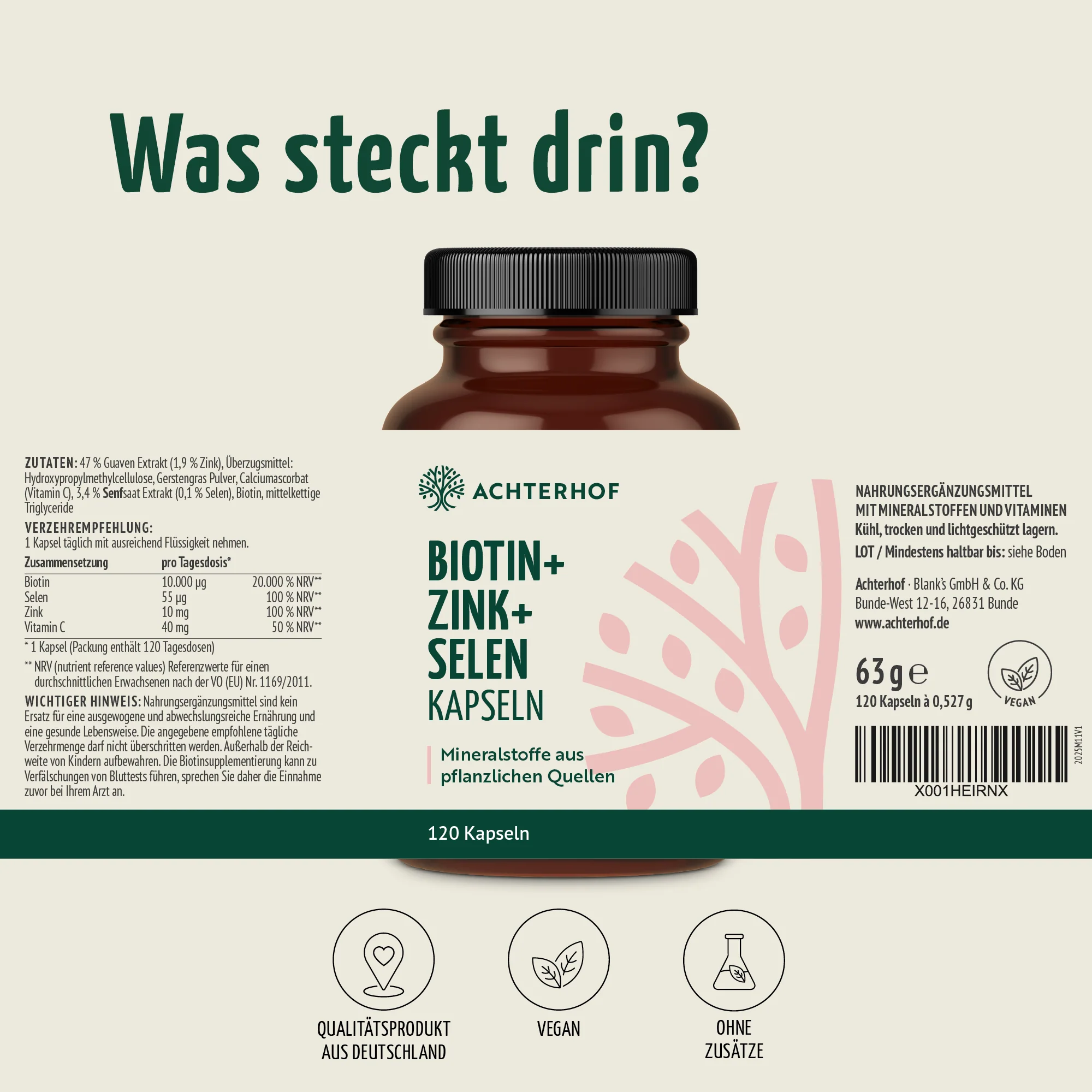Biotin+Zink+Selen Kapseln (120 Kapseln) - Image 11