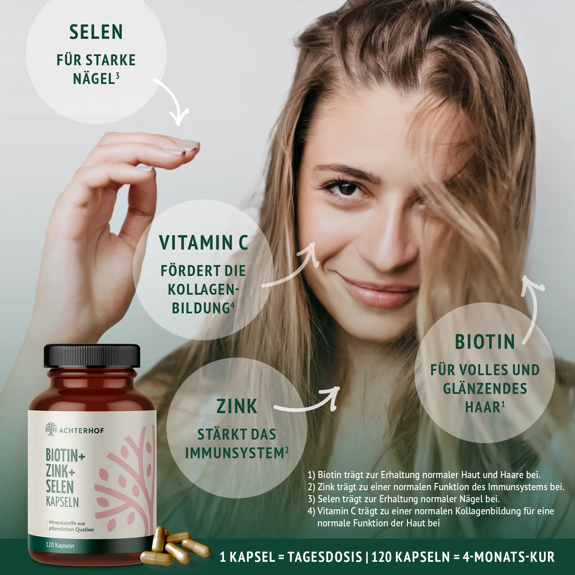 Biotin+Zink+Selen Kapseln (120 Kapseln) - Image 6