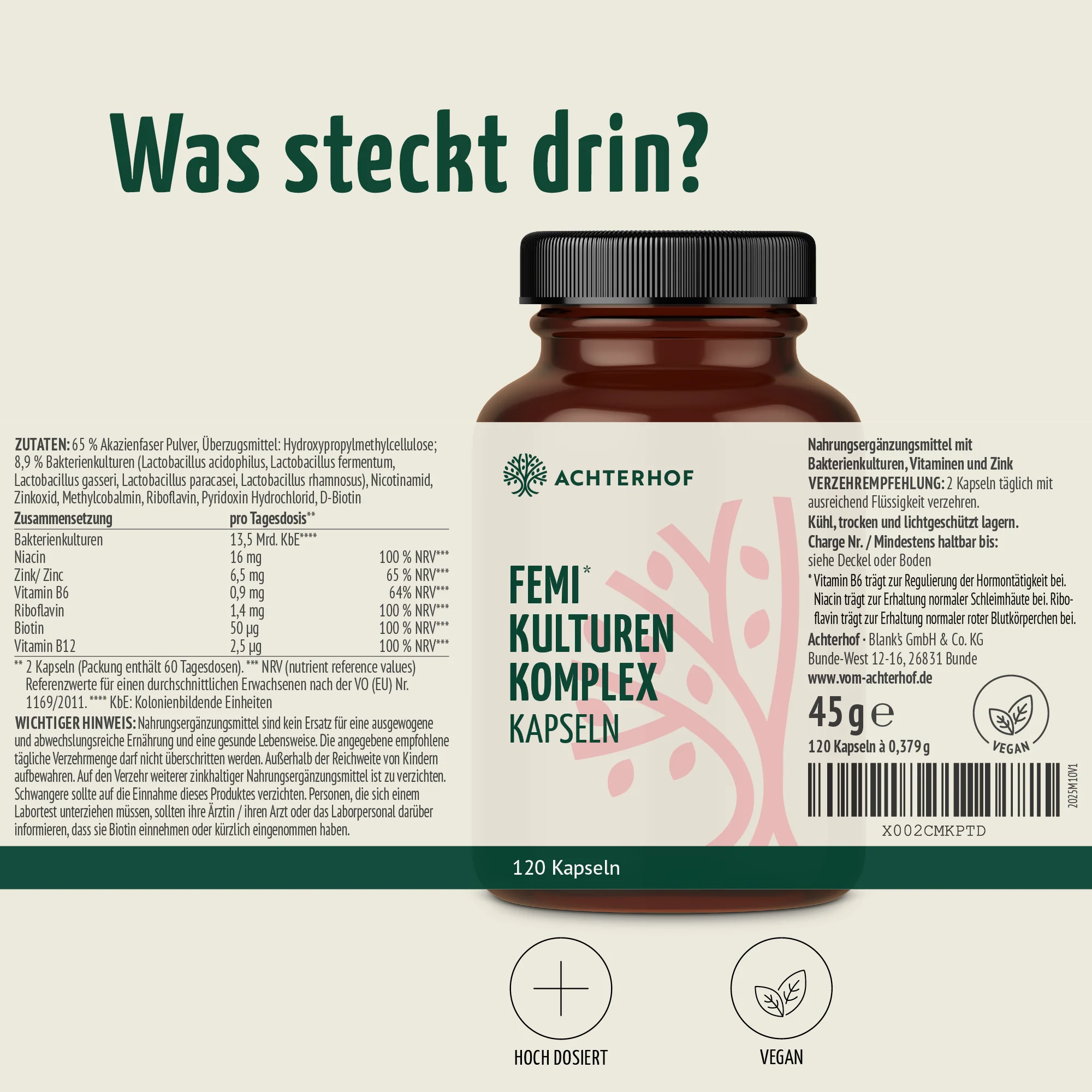 Femi Kulturen Komplex Kapseln (120 Kapseln) - Image 7