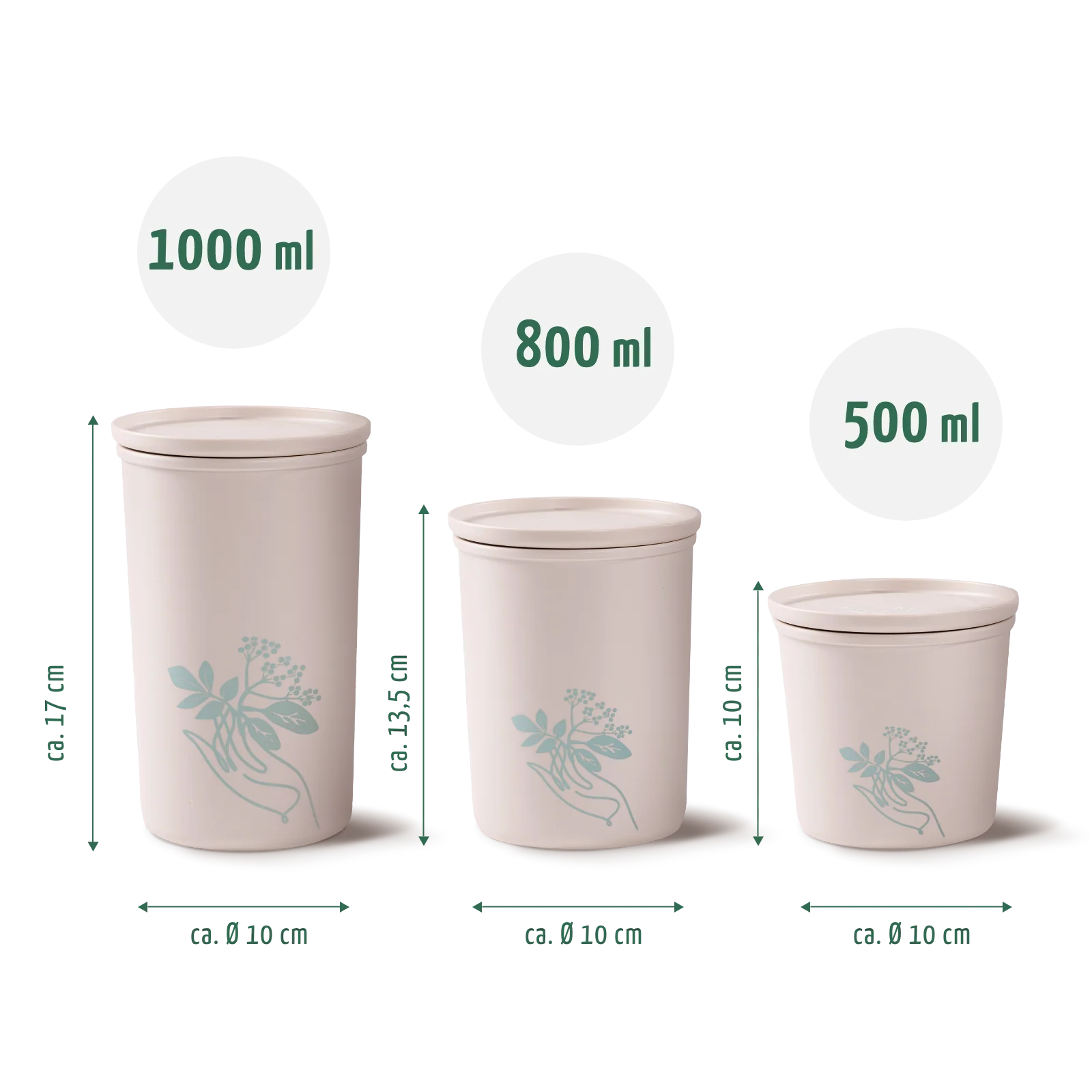 Frischhaltedosen 3er-Set aus recyceltem Kunststoff (rPET) - Image 5