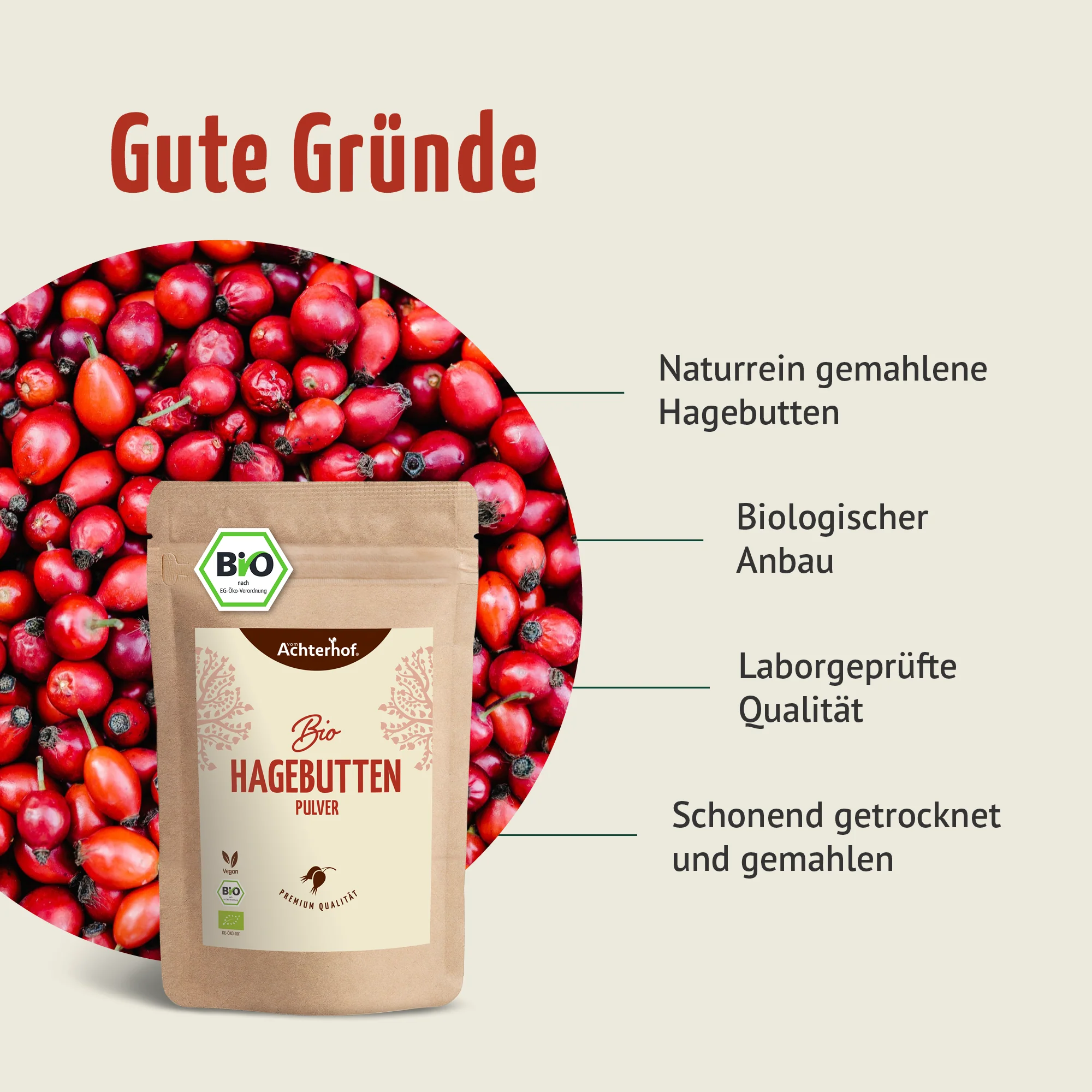 Bio Hagebutten Pulver (1000g) - Image 5