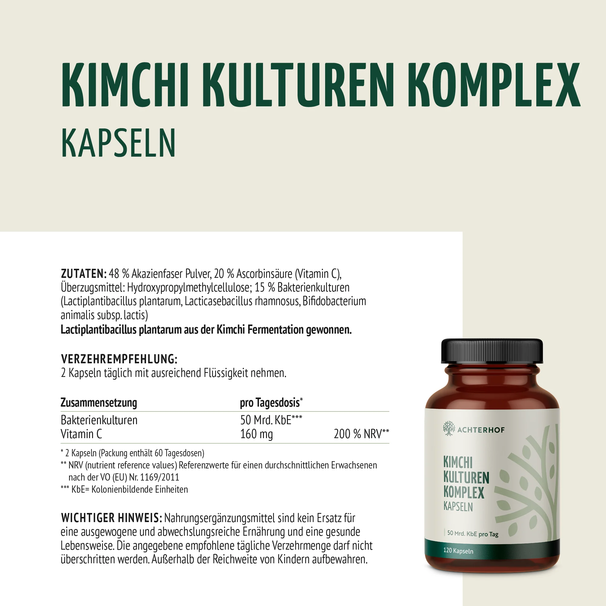 Kimchi Kulturen Komplex (120 Kapseln) - Image 6