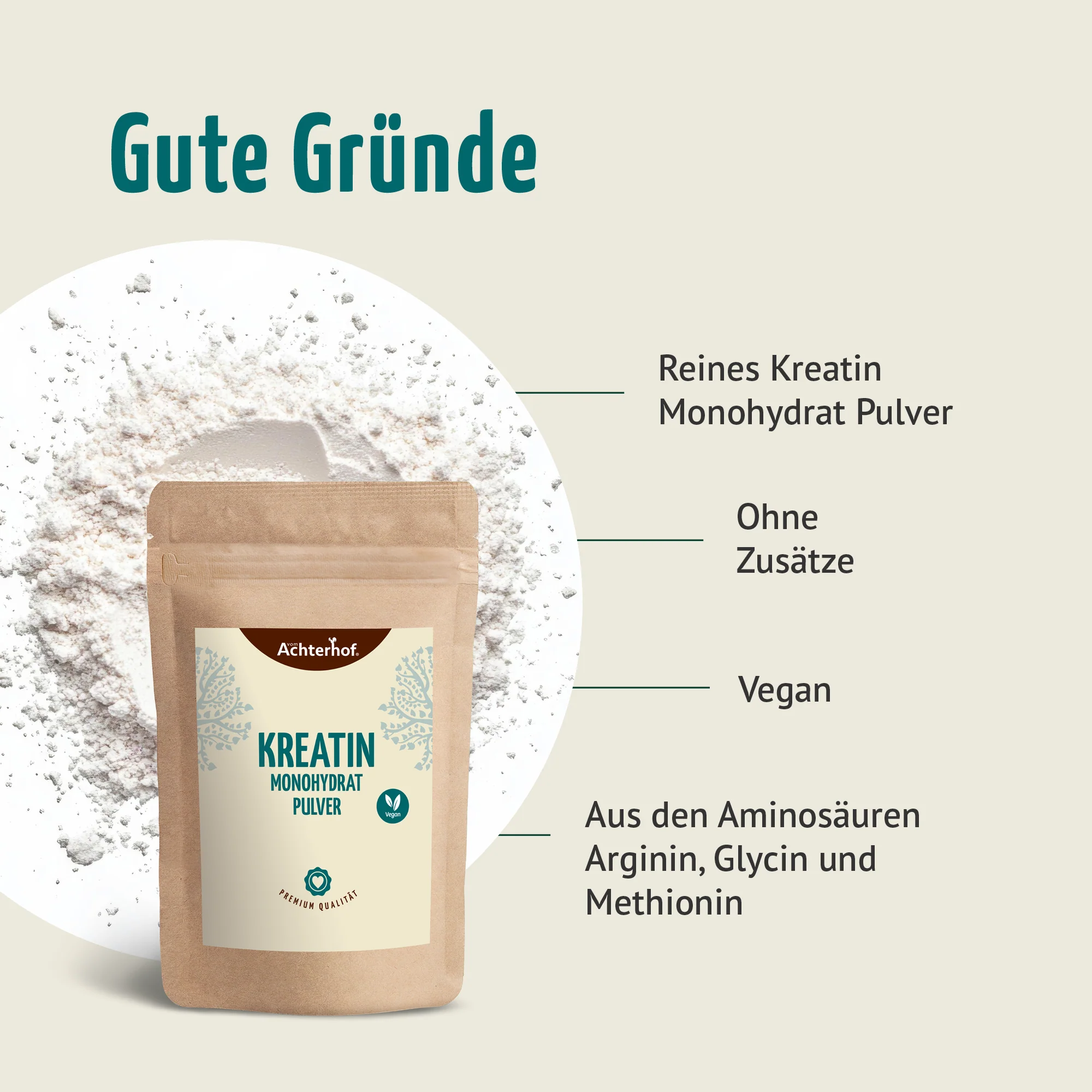 Kreatin Monohydrat Pulver (100g) - Image 4