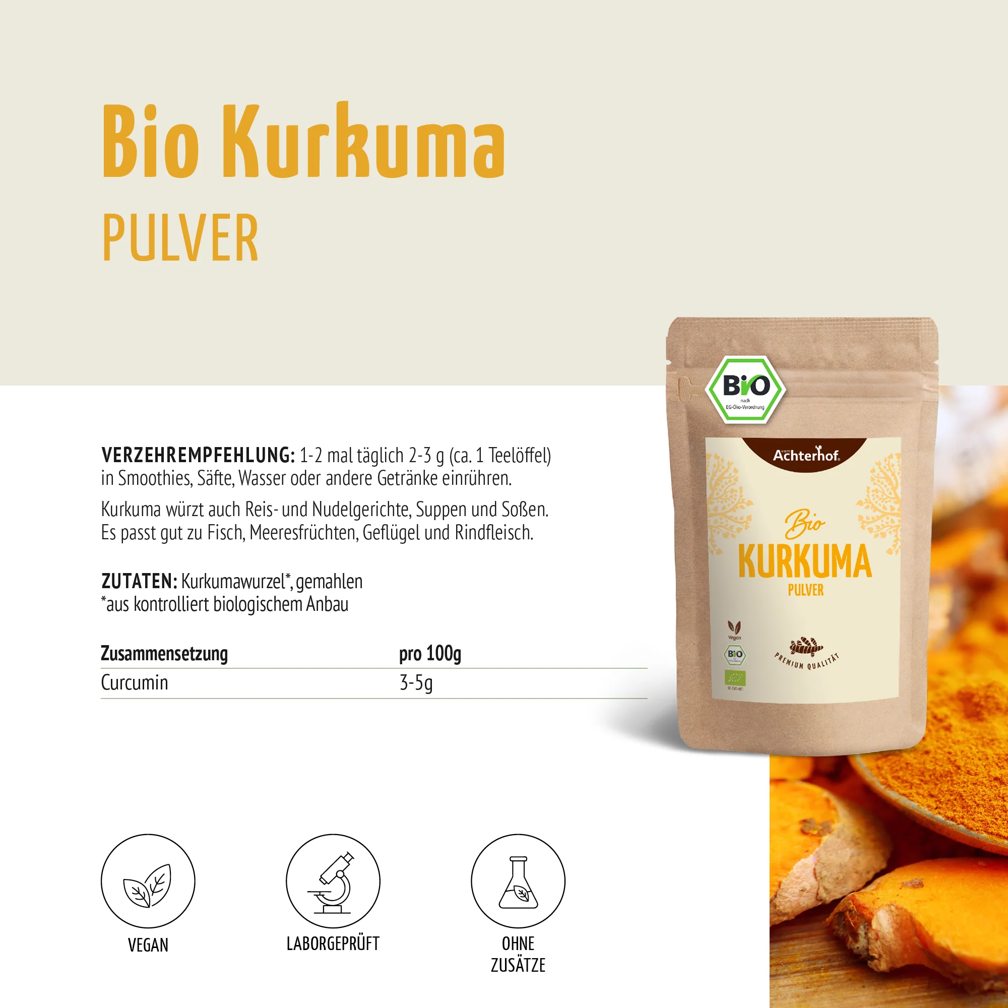 Bio Kurkuma Pulver (1000g) - Image 9
