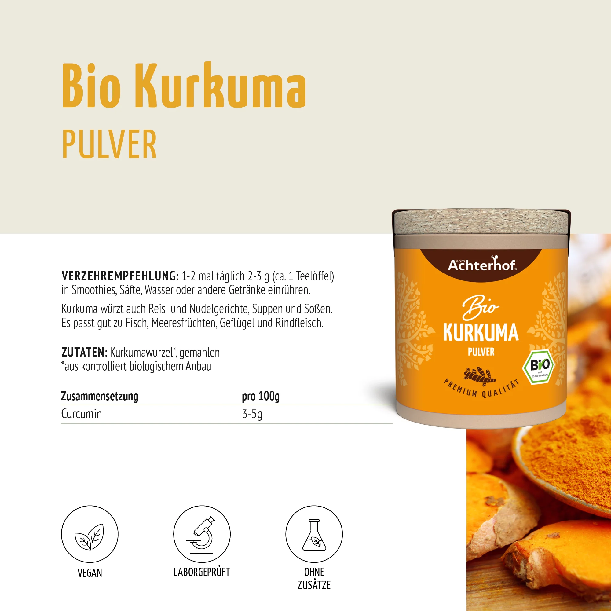Bio Kurkuma Pulver (50g) - Image 9
