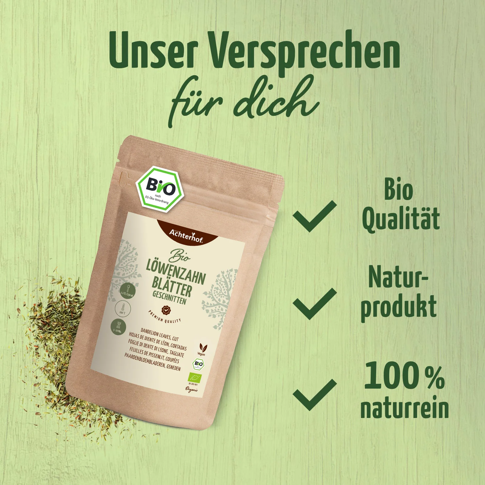 Löwenzahnblätter geschnitten Bio (100g) - Image 4
