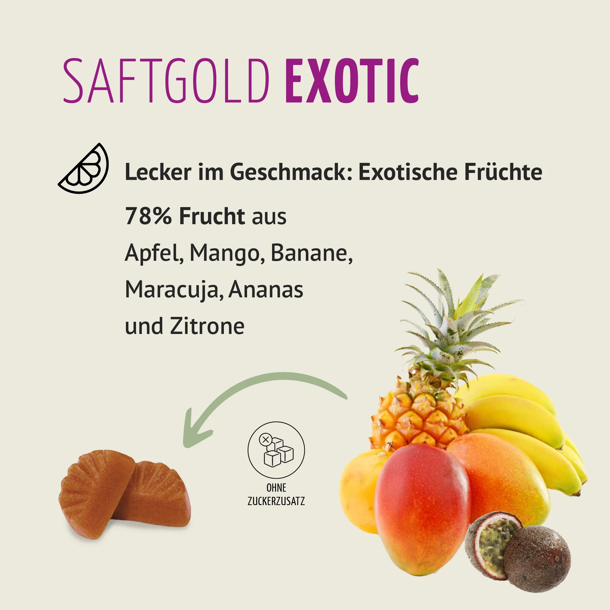 Saftgold Magnesium Gummies Exotische Früchte (60 Stück) - Image 8