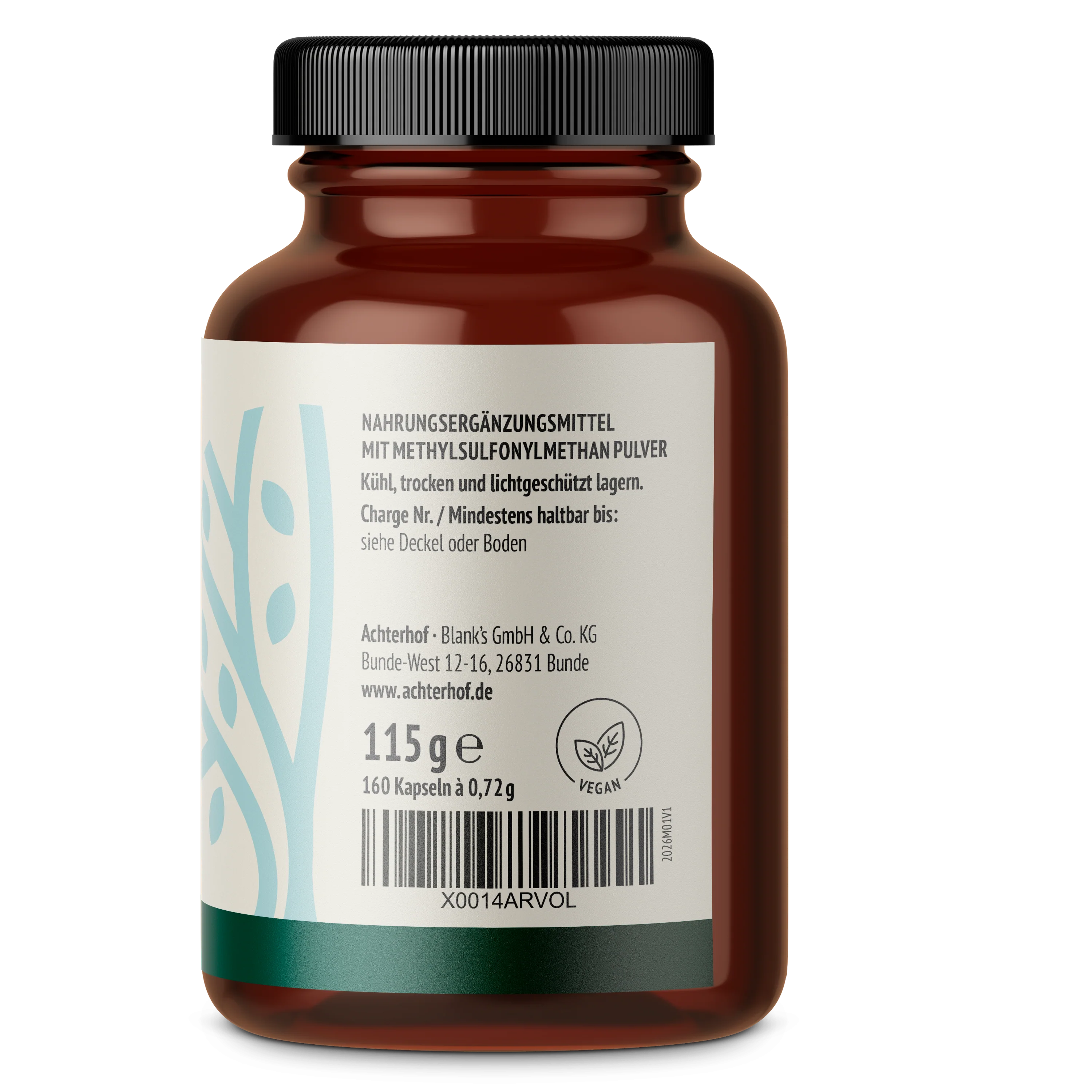 MSM (Methylsulfonylmethan) Kapseln (160 Kapseln) - Image 3