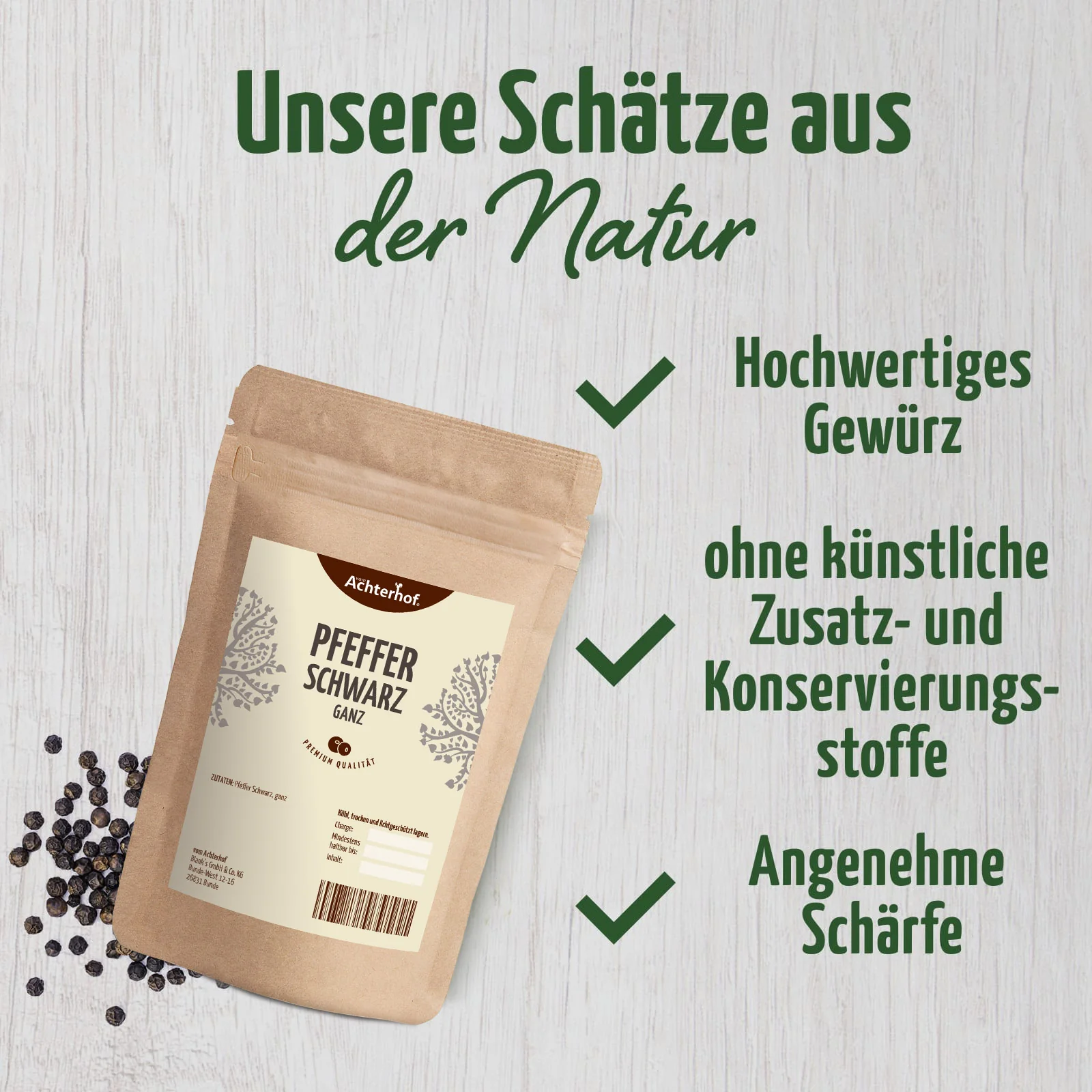 Pfeffer schwarz ganz (250g) - Image 3