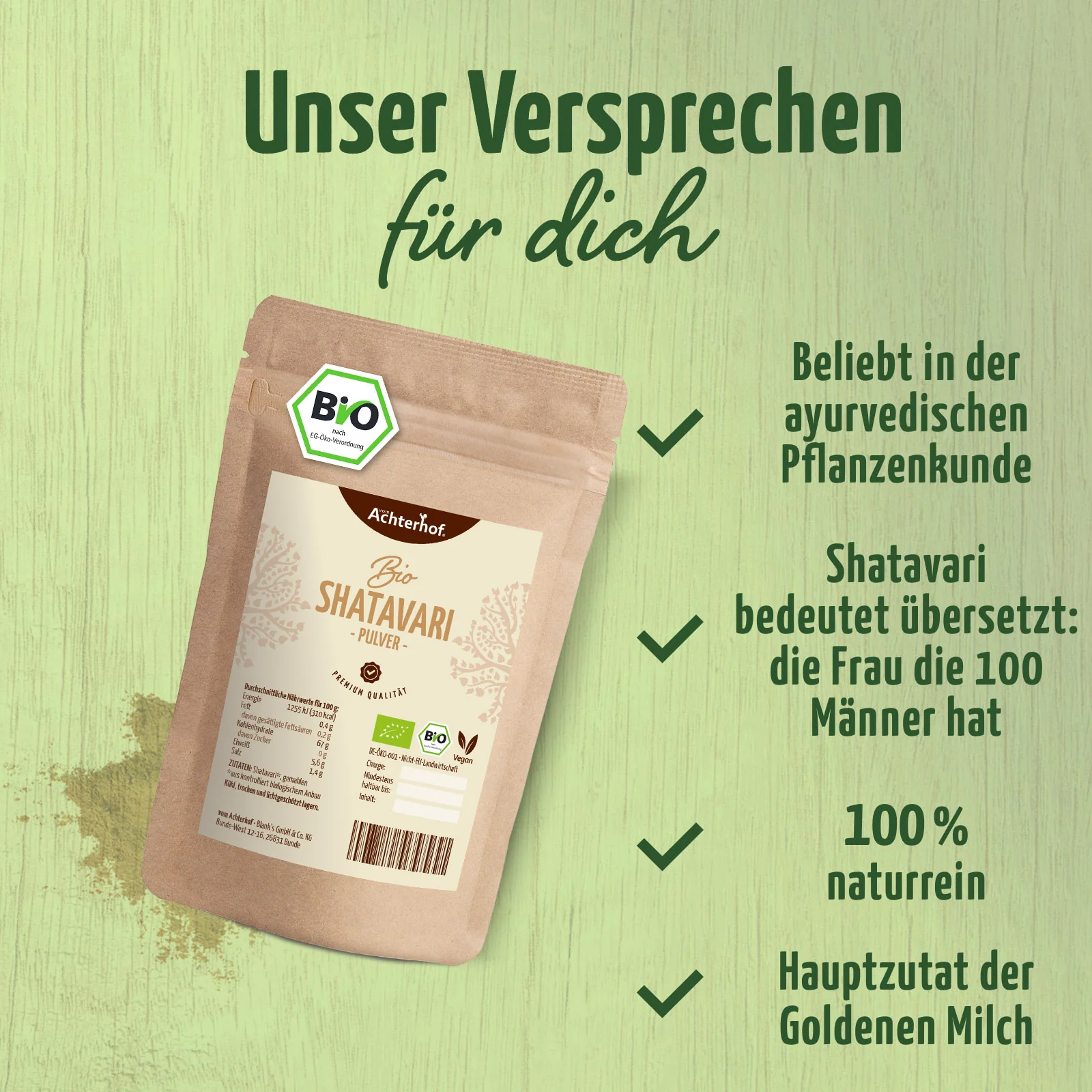 Shatavari Pulver Bio (250g) - Image 4